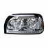 31203 by UNITED PACIFIC - Headlight Assembly - LH, Chrome Housing, High/Low Beam, H7/9005 Bulb, with LED Signal Light and Position Light Bar