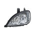 31090 by UNITED PACIFIC - Projection Headlight Assembly - LH, LED, Chrome Housing, High/Low Beam, with LED Signal Light, Position Light and Side Marker