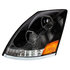 35751 by UNITED PACIFIC - Headlight Assembly - LH, LED, Black Housing, High/Low Beam, with 18 LED Amber Signal (Sequential), 100 LED White DRL, 6 LED Side Marker
