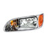 35769 by UNITED PACIFIC - Competition Series Headlight Assembly - LH, Chrome Housing, High/Low Beam, 9007/HB5/4157 Bulb, with Signal Light