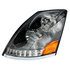 35749 by UNITED PACIFIC - Headlight Assembly - LED, LH, Chrome Housing, High/Low Beam, with 18 LED Amber Signal (Sequential), 100 LED White DRL, 6 LED Side Marker