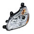 31454 by UNITED PACIFIC - Projection Headlight Assembly - LH, Chrome Housing, High/Low Beam, H7 Quartz/H1 Quartz Bulb, with Signal Light, LED Position Light and LED Side Marker