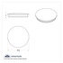 37057 by UNITED PACIFIC - Dome Light Lens - Round Map, for 2006+ Peterbilt, Blue