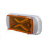 36819 by UNITED PACIFIC - Clearance/Marker Light - 4 LED Saber, Amber LED/Amber Lens, Rectangle Design, With Chrome Bezel