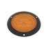 36958 by UNITED PACIFIC - Brake/Tail/Turn Signal Light - Amber LED 4" Round Stop/Turn/Tail "Glo" Light- Flanged