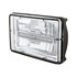 31150 by UNITED PACIFIC - Headlight - RH/LH, 4 x 6", Rectangle, Chrome Housing, Low Beam, with Amber 9 LED Position Light