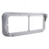 32349 by UNITED PACIFIC - Headlight Bezel - 14 LED, Rectangular, Dual, with Visor, Amber LED/Chrome Lens