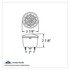 38473B by UNITED PACIFIC - Brake/Tail/Turn Signal Light - RH,19 LED Stud Mount, without License Light