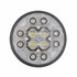 36608 by UNITED PACIFIC - Brake/Tail/Turn Signal Light - 4" Round Combo Light, with 12 LED Stop, Turn & Tail & 16 LED Back-Up, Red LED/Clear Lens