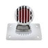 86850 by UNITED PACIFIC - Tail Light - Motorcycle LED "Bobber" Style Horizontal, with Chrome Grille Bezel, Red Lens