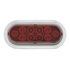 38141B by UNITED PACIFIC - Brake / Tail / Turn Signal Light - Bulk, 6" Oval Light With Bezel, 10 LED, Red LED/Lens