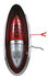 C5408 by UNITED PACIFIC - Tail Light - 12V, Incandescent, with Chrome Housing, Red/Clear Lens, for 1954 Chevy Passenger Car