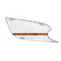 41783 by UNITED PACIFIC - Grille Air Intake - RH, Chrome, with Reflector LED Light, Amber LED/Amber Lens, for 2013+ Peterbilt 579