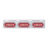 63817 by UNITED PACIFIC - Mud Flap Bracket - Top, Stainless, with Three 22 LED 6" Oval "Glo" Lights & Visors, Red LED/Clear Lens