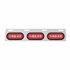 63819 by UNITED PACIFIC - Mud Flap Bracket - Top, Stainless, with Three 22 LED 6" Oval "Glo" Lights & Grommet, Red LED/Clear Lens