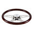 88311 by UNITED PACIFIC - Steering Wheel - 18" Boss, with Chrome Horn Bezel And Horn Button, Woodgrain