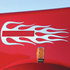29118 by UNITED PACIFIC - Hood Emblem - Accent Flame, Stainless, for All Kenworth Models