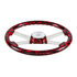 88319 by UNITED PACIFIC - Steering Wheel - 18" 4 Spoke Skull, with Matching Skull Horn Bezel, Red