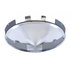 10169 by UNITED PACIFIC - Axle Hub Cap - Front, 6 Uneven Notched, Chrome, Pointed, 1" Lip