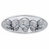 10963 by UNITED PACIFIC - Emblem - Chrome, Oval, 3D Skull