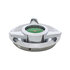 F626304 by UNITED PACIFIC - Axle Hub Cap - Chrome, with Green Center T-Bird, for 1962-1963 Ford T-Bird Wire Wheels