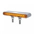 37630 by UNITED PACIFIC - Light Bar - Double Face, Pedestal, Stop/Turn/Tail Light, Amber and Red LED, Amber and Red Lens, Chrome/Steel Housing, 10 LED Light Bar