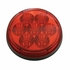 63758 by UNITED PACIFIC - Mud Flap Hanger - Mud Flap Plate, Top, Stainless, with Three 7 LED 4" Reflector Lights & Grommets, Red LED/Red Lens