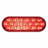 61710 by UNITED PACIFIC - Mud Flap Hanger - Mud Flap Plate, Top, Stainless, with Three 19 LED 6" Oval Lights & Visors, Red LED/Red Lens