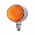 34430 by UNITED PACIFIC - Marker Light - "Glo" Light, Single Face, LED, 9 LED, Amber Lens/Amber LED, Chrome-Plated Steel