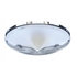21114 by UNITED PACIFIC - Axle Hub Cap - Front, 6 Uneven Notched, Stainless, with 3 Bar Spinner, 7/16" Lip
