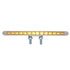 37471 by UNITED PACIFIC - Light Bar - Double Face, Pedestal, Auxiliary Light, Amber LED, Clear Lens, Chrome/Plastic Housing, 14 LED Light Bar, Double Stud Mount