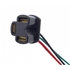 34222P by UNITED PACIFIC - Headlight Wiring Harness - Headlight Pigtail, 3 Contact Female, for H4 Halogen Bulb