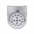 39621 by UNITED PACIFIC - Light Bracket - Stainless Steel, with LED Dual Function Clear Reflector Light, Clear Lens/Amber LED