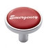 23354 by UNITED PACIFIC - Air Brake Valve Control Knob - "Emergency" Long, Red Glossy Sticker