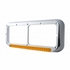 32504 by UNITED PACIFIC - Headlight Bezel - LH, Sequential, LED, Rectangular, Dual, Amber LED/Amber Lens