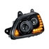 31160 by UNITED PACIFIC - Projection Headlight Assembly - LH, Black Housing, High/Low Beam, H11/HB3 Bulb, with Signal Light