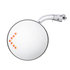 C5001-CVXLED by UNITED PACIFIC - Door Mirror - 4", Curved Arm Peep, with Convex Mirror Glass and LED Turn Signal