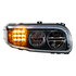 35797 by UNITED PACIFIC - Headlight Assembly - RH, LED, Black Housing, High/Low Beam, Aero Fin Design, with LED Signal, White LED Position Light and LED Side Marker