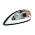31175 by UNITED PACIFIC - Projection Headlight Assembly - LH, Chrome Housing, High/Low Beam, H7/H1 Bulb, with LED Signal Light, Position Light and Side Marker