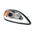 31176 by UNITED PACIFIC - Projection Headlight Assembly - RH, Chrome Housing, High/Low Beam, H7/H1 Bulb, with LED Signal Light, Position Light and Side Marker