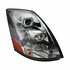 31231 by UNITED PACIFIC - Projection Headlight Assembly - RH, Chrome Housing, High/Low Beam, with Amber LED Light Bar