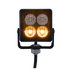 37186B by UNITED PACIFIC - Multi-Purpose Warning Light - 4 High Power LED Square Warning Lighthead, Amber LED