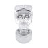 70827 by UNITED PACIFIC - Manual Transmission Shift Knob - Chrome, Skull Biker Design, Thread-On, for 9/10 Shifter