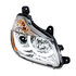 31455 by UNITED PACIFIC - Projection Headlight Assembly - RH, Chrome Housing, High/Low Beam, H7 Quartz/H1 Quartz Bulb, with Signal Light, LED Position Light and LED Side Marker