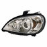31187 by UNITED PACIFIC - Projection Headlight Assembly - LH, Chrome Housing, High/Low Beam, H7/H1/3157 Bulb, with Dual Mode LED Light Bar