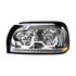 31203 by UNITED PACIFIC - Headlight Assembly - LH, Chrome Housing, High/Low Beam, H7/9005 Bulb, with LED Signal Light and Position Light Bar
