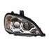 31257 by UNITED PACIFIC - Projection Headlight Assembly - RH, Chrome Housing, High/Low Beam, H7/H1/3157 Bulb, with Signal Light and LED Position Light Bar