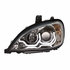 31256 by UNITED PACIFIC - Projection Headlight Assembly - LH, Chrome Housing, High/Low Beam, H7/H1/3157 Bulb, with Signal Light and LED Position Light Bar