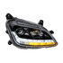 35782 by UNITED PACIFIC - Projection Headlight Assembly - RH, Black Housing, High/Low Beam, H7 Bulb, with LED Signal (Sequential) and LED Position Light