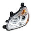 31454 by UNITED PACIFIC - Projection Headlight Assembly - LH, Chrome Housing, High/Low Beam, H7 Quartz/H1 Quartz Bulb, with Signal Light, LED Position Light and LED Side Marker